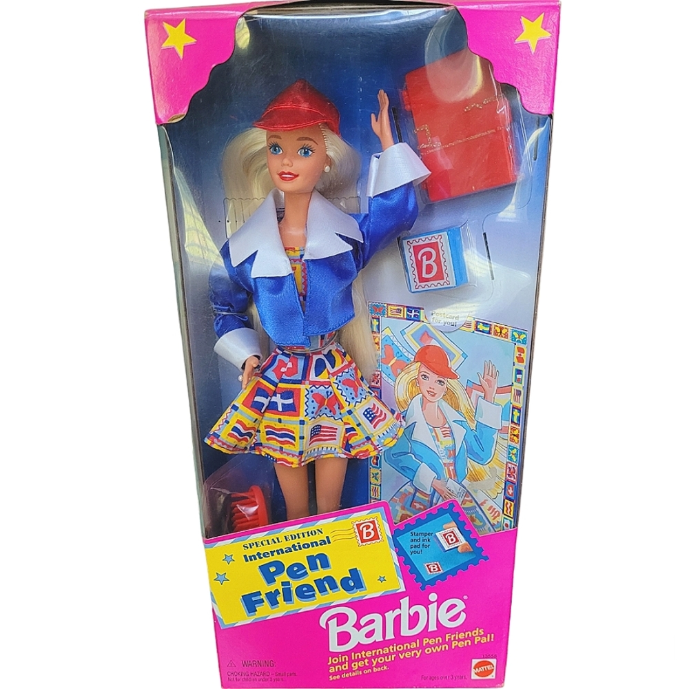 1995 Vintage International Pen Friend Special Edition Barbie Doll New Sealed Box